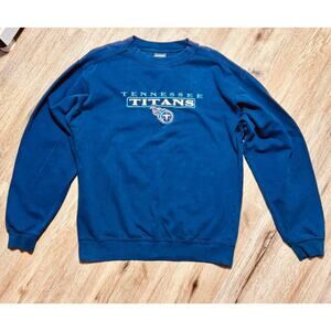 Vintage The Edge Tennessee Titans NFL Embroidered Crewneck Sweatshirt Blue Men M